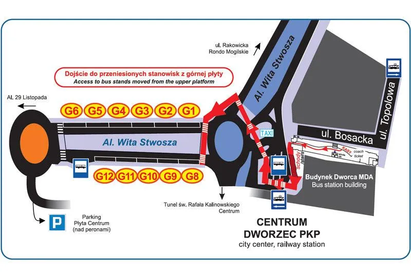 Łatwy sposób na dotarcie z dworca PKP do PKS w Krakowie