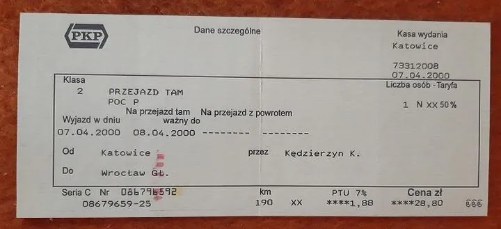 Bilet PKP przez internet