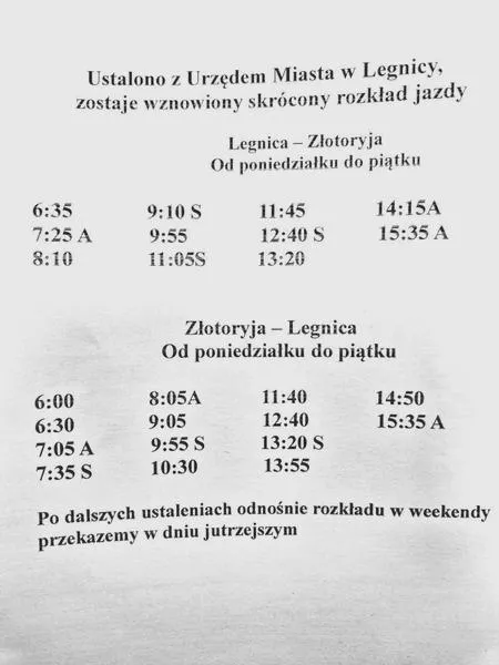 Dojazd do Złotoryi