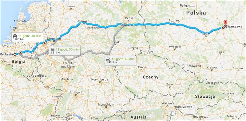 Loty z Warszawy do Brukseli