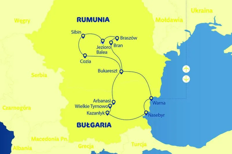 Miejsca przylotu w Bułgarii