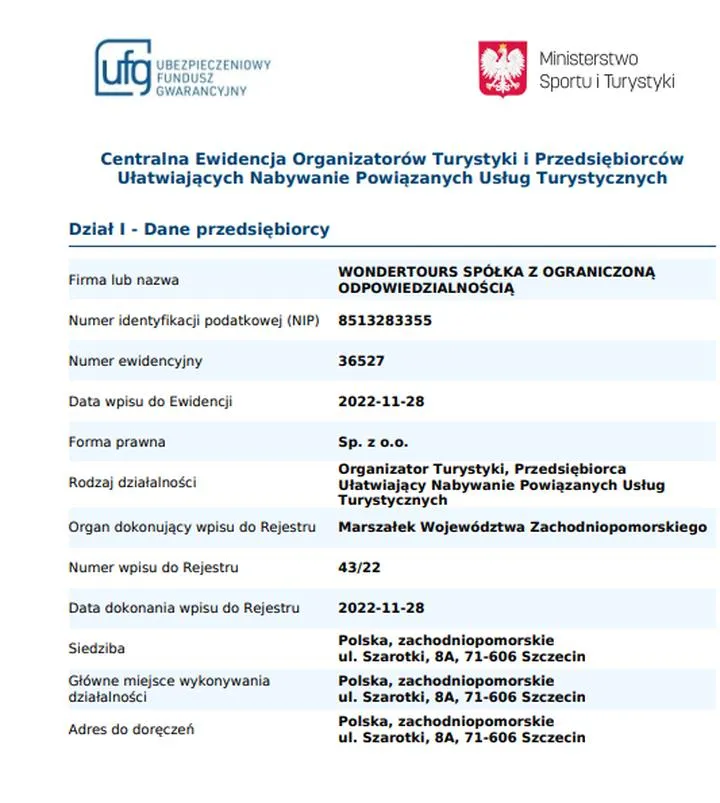 Wymagania prawne dla biura podróży